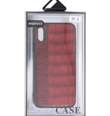 Croco Hard Case voor iPhone X Rood