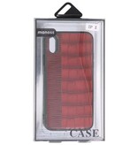 Estuche rígido Croco para iPhone X Rojo
