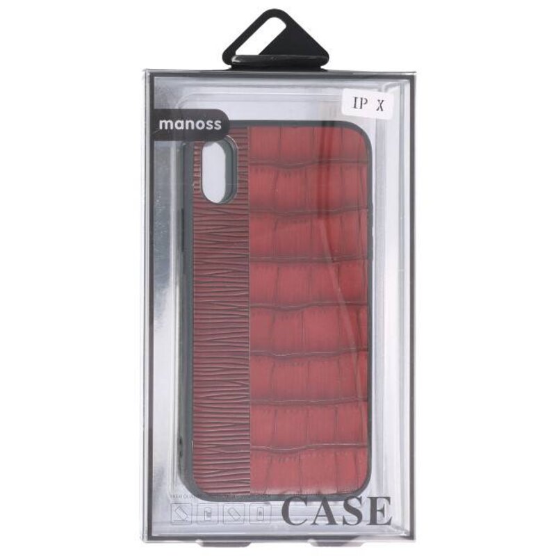 Croco Hard Case pour iPhone X Rouge