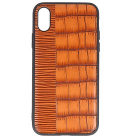 Croco Hard Case pour iPhone X Brown