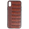 Croco Hard Case til iPhone X Dark Brown