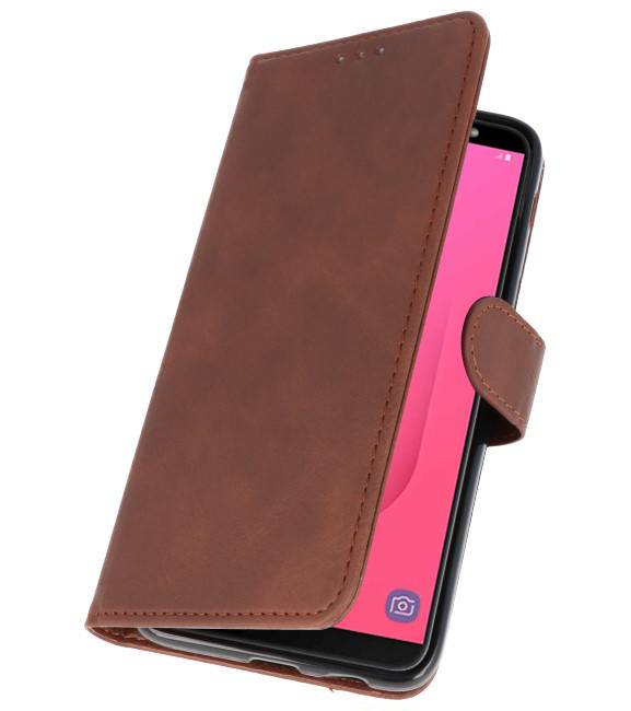 Bookstyle Wallet Cases Hoesje voor Galaxy J8 Mocca