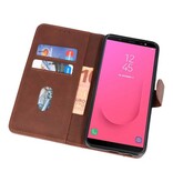 Custodia a portafoglio per Custodia per Galaxy J8 Mocca