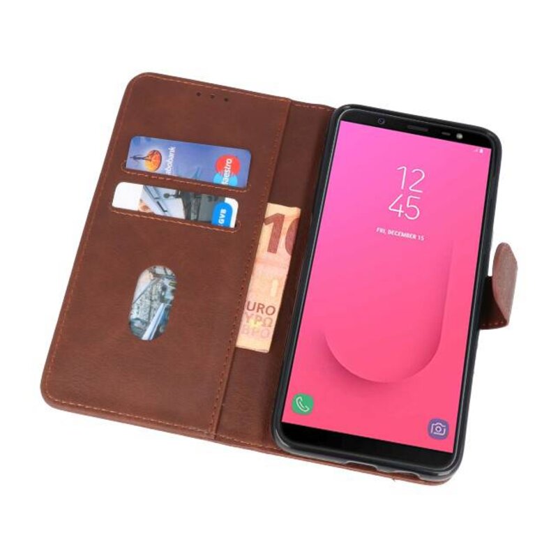 Custodia a portafoglio per Custodia per Galaxy J8 Mocca