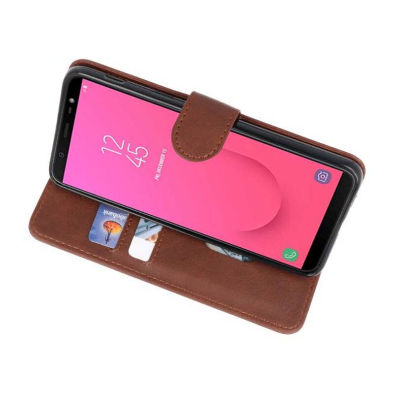 Bookstyle Wallet Cases Case for Galaxy J8 Mocca