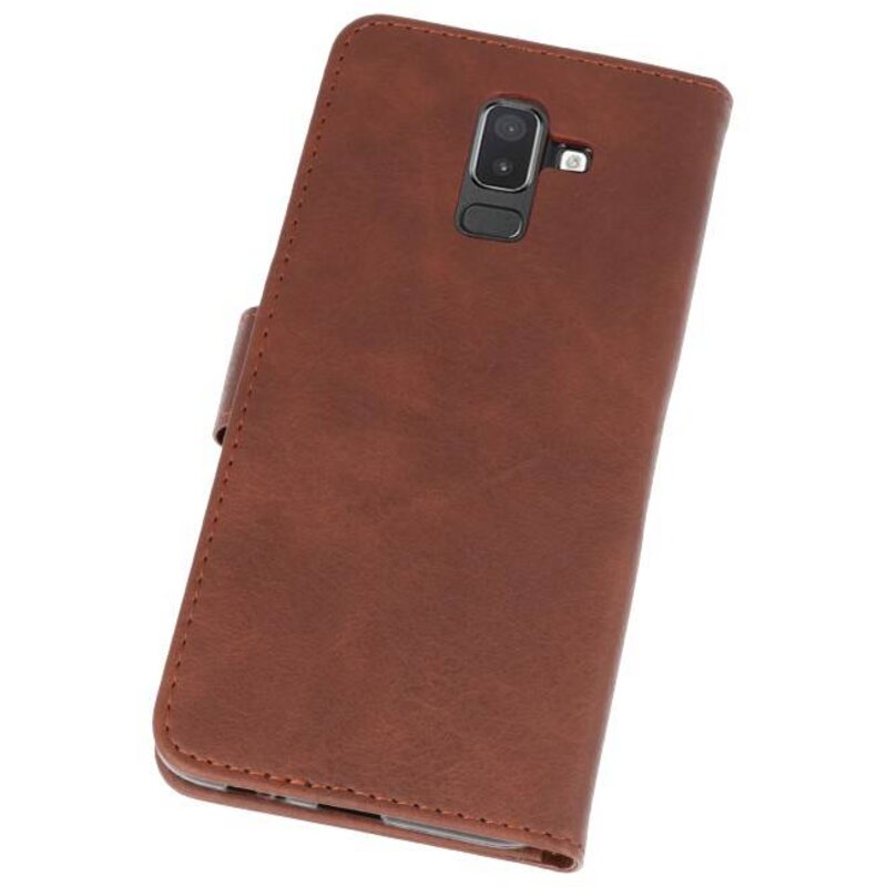 Bookstyle Wallet Cases Hoesje voor Galaxy J8 Mocca