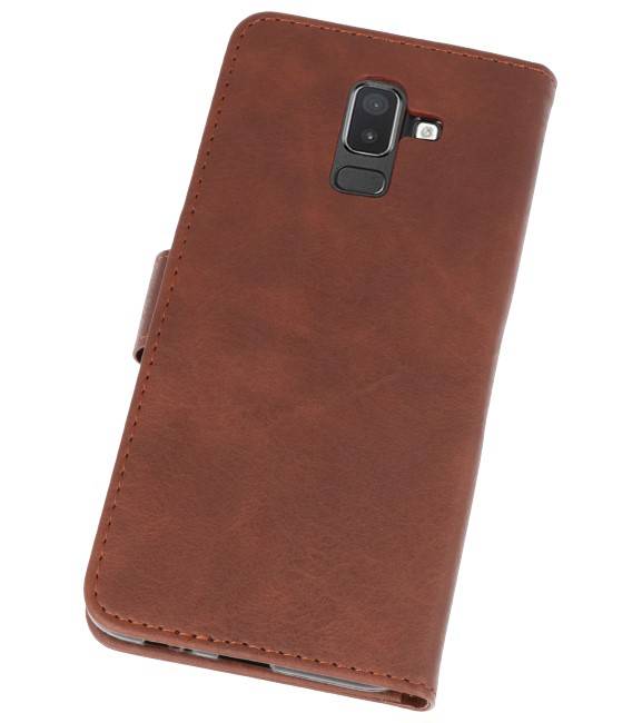 Bookstyle Wallet Cases Hoesje voor Galaxy J8 Mocca