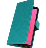 Bookstyle Wallet Cases Hoesje voor Galaxy J8 Groen