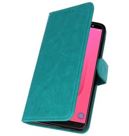 Bookstyle Wallet Cases Taske til Galaxy J8 Green