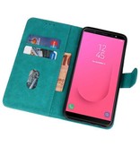 Bookstyle Wallet Cases Hoesje voor Galaxy J8 Groen