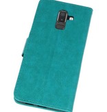 Bookstyle Wallet Cases Hoesje voor Galaxy J8 Groen