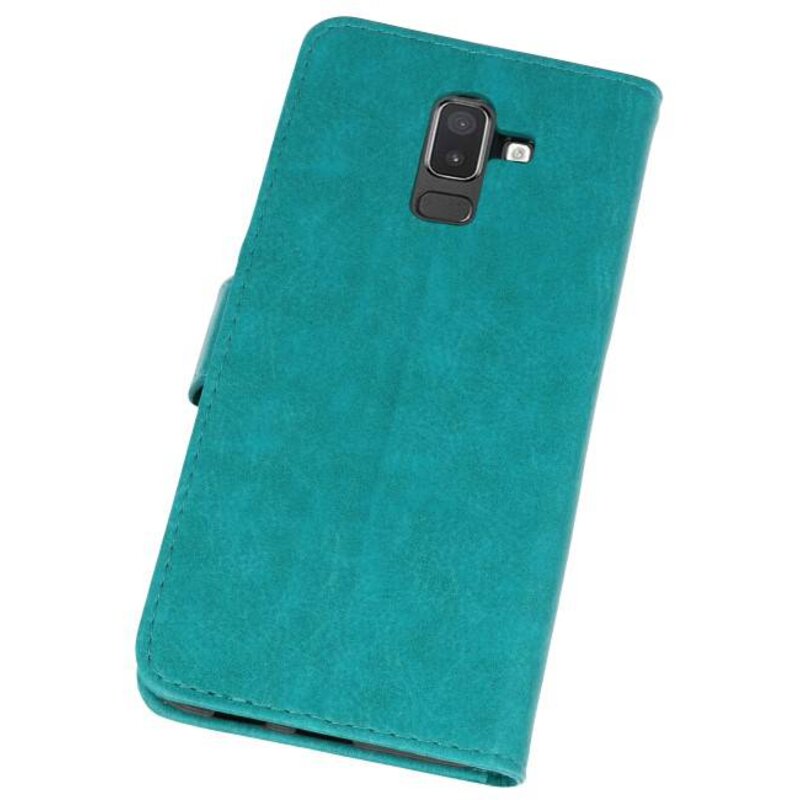 Etui Portefeuille Bookstyle pour Galaxy J8 Vert