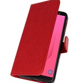 Bookstyle Wallet Cases Hoesje voor Galaxy J8 Rood