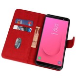 Bookstyle Wallet Cases Hoesje voor Galaxy J8 Rood