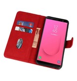 Bookstyle Wallet Cases Hoesje voor Galaxy J8 Rood