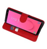 Bookstyle Wallet Cases für Galaxy J8 Rot