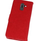 Étuis portefeuille Bookstyle pour Galaxy J8 Rouge