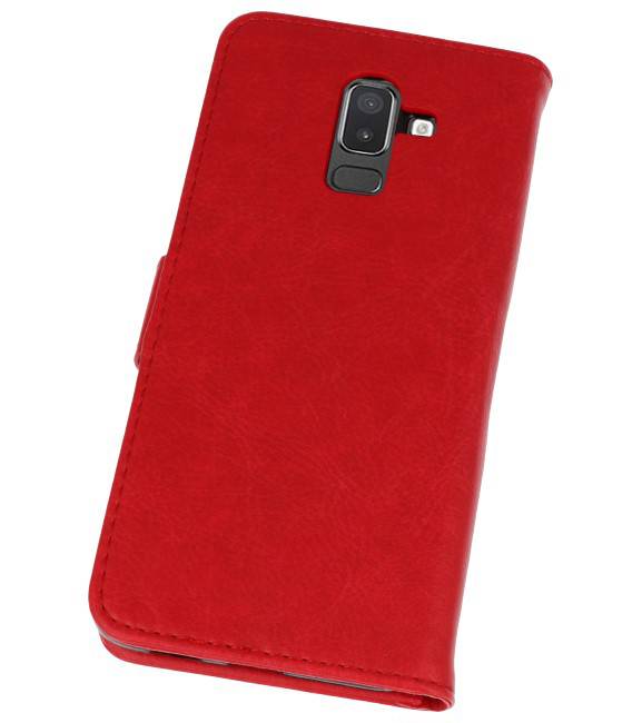 Bookstyle Wallet Cases Hoesje voor Galaxy J8 Rood