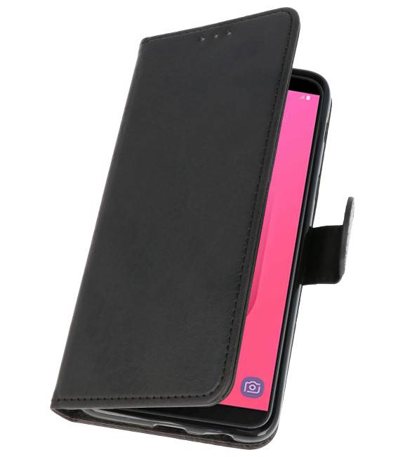 Etui Portefeuille Bookstyle pour Galaxy J8 Noir