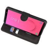 Bookstyle Wallet Cases Tasche für Galaxy J8 Schwarz