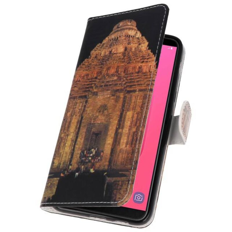 Temple 2 Bookstyle Hoesje voor Galaxy J8