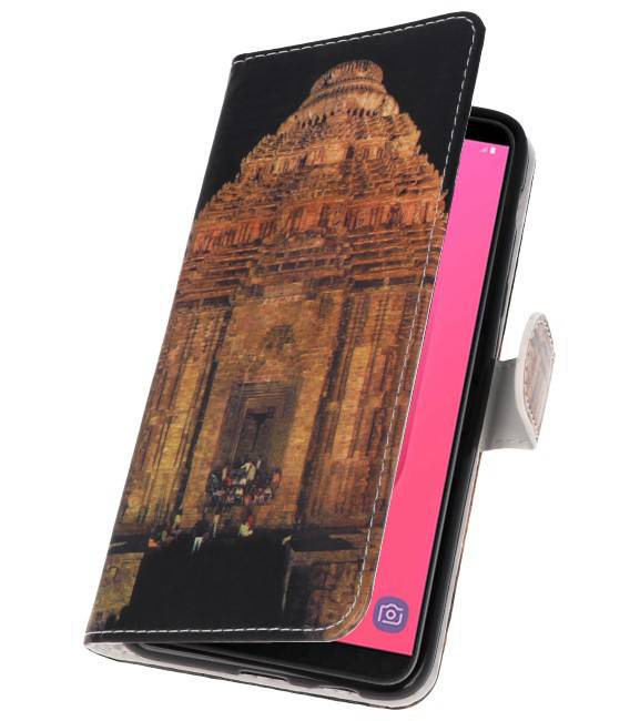 Temple 2 Bookstyle Hoesje voor Galaxy J8