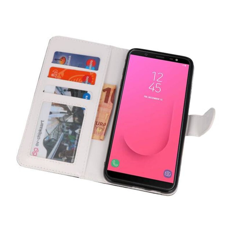 Temple 2 Bookstyle Hoesje voor Galaxy J8
