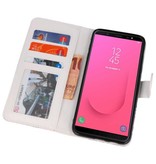 Estuche de estilo libro de Temple 1 para Galaxy J8