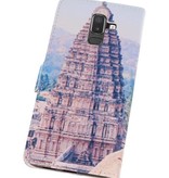 Temple 1 Bookstyle Hoesje voor Galaxy J8