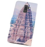 Temple 1 Bookstyle Hoesje voor Galaxy J8
