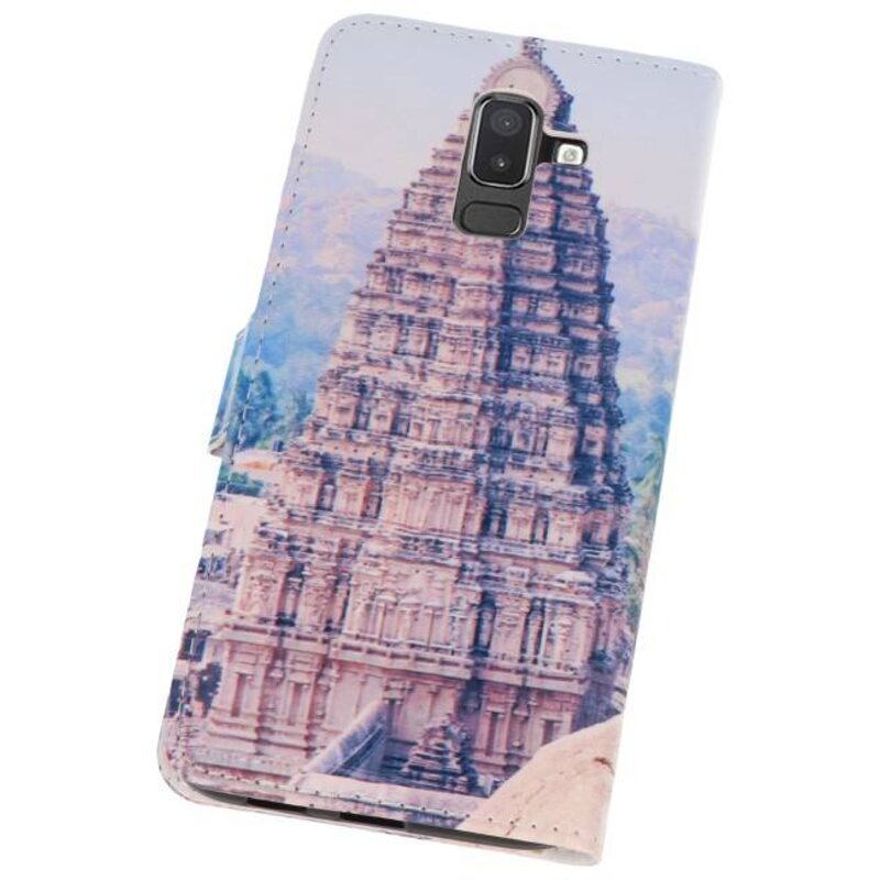 Temple 1 Bookstyle Hoesje voor Galaxy J8