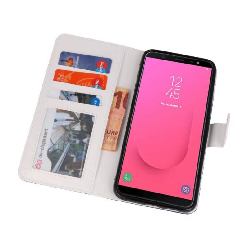 Blue Unicorn Bookstyle Case for Galaxy J8