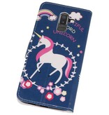 Blue Unicorn Bookstyle Case for Galaxy J8