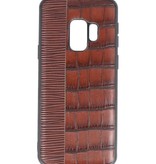 Custodia rigida Croco per Samsung Galaxy S9 Dark Brown