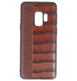 Croco Hard Case til Samsung Galaxy S9 Dark Brown