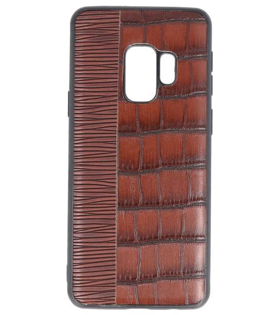 Croco Hard Case til Samsung Galaxy S9 Dark Brown