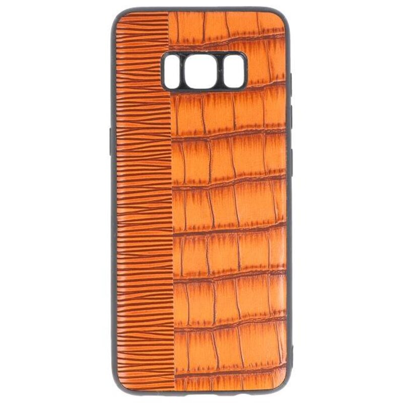 Croco Hard Case voor Samsung Galaxy S8 Bruin