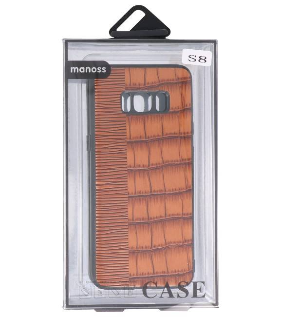 Croco Hard Case voor Samsung Galaxy S8 Bruin