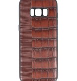 Croco Hard Case voor Samsung Galaxy S8 Donker Bruin