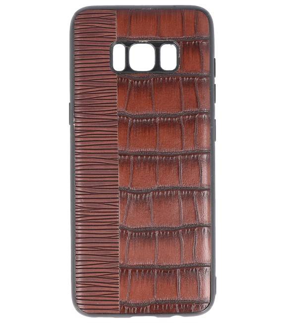 Croco Hard Case til Samsung Galaxy S8 Dark Brown