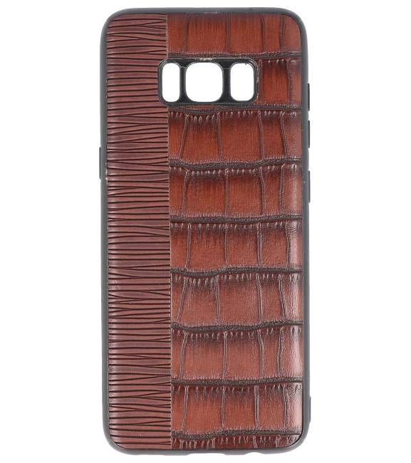 Croco Hard Case voor Samsung Galaxy S8 Donker Bruin