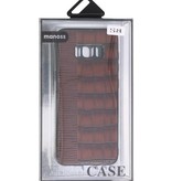 Croco Hard Case voor Samsung Galaxy S8 Donker Bruin