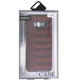 Croco Hard Case pour Samsung Galaxy S8 Dark Brown