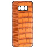 Custodia rigida Croco per Samsung Galaxy S8 Plus Marrone
