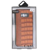 Estuche rígido Croco para Samsung Galaxy S8 Plus Marrón