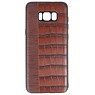 Croco Hard Case til Samsung Galaxy S8 Plus Mørkebrun