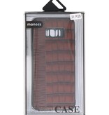 Croco Hard Case pour Samsung Galaxy S8 Plus marron foncé