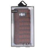 Estuche rígido Croco para Samsung Galaxy S8 Plus Marrón oscuro