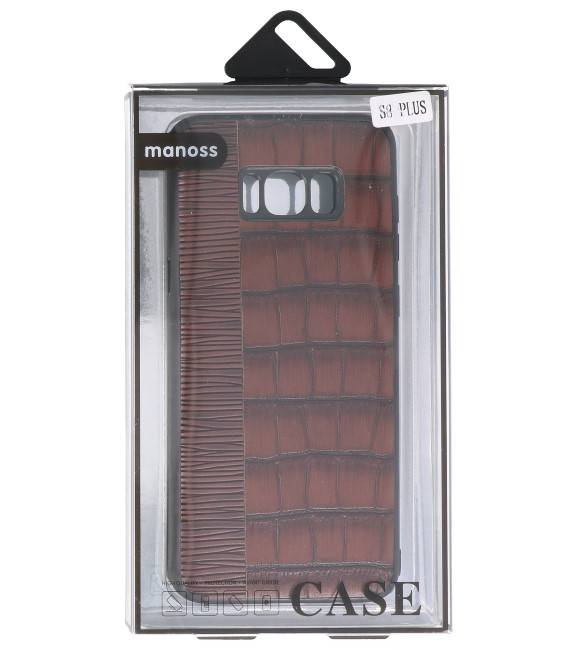 Croco Hard Case voor Samsung Galaxy S8 Plus Donker Bruin