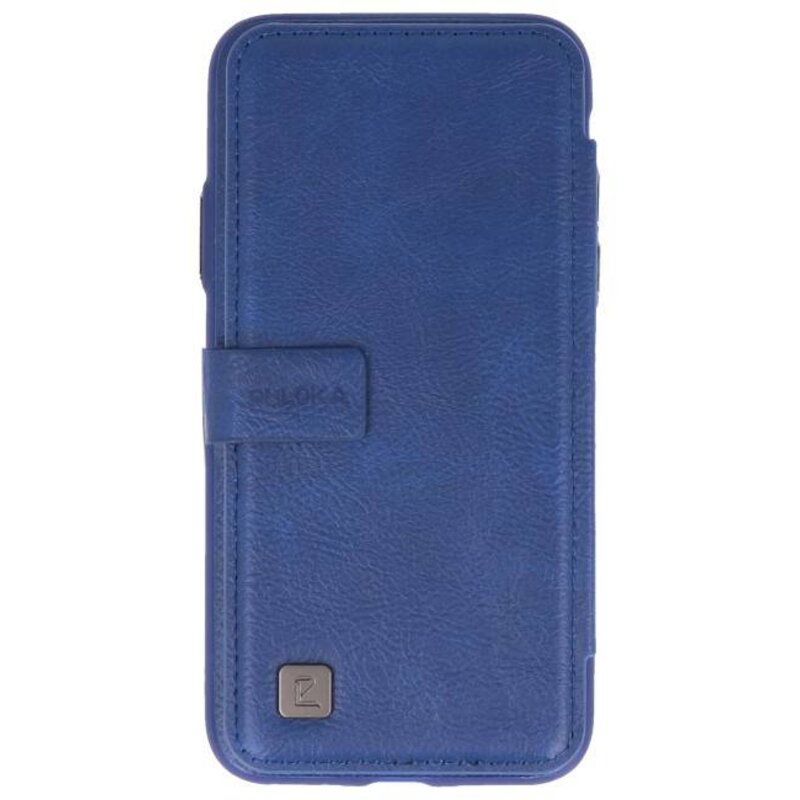 Funda de diseño de contraportada para iPhone X azul